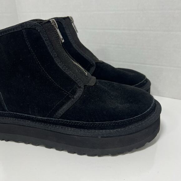 UGG Neumel Platform Zip Boots Women Size 10 Black 1122677 - Picture 3 of 11